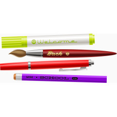 卡通手绘学习用具