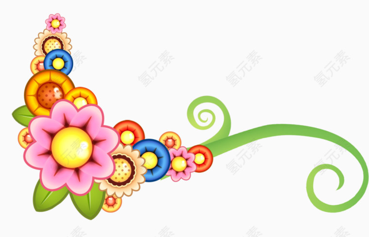 彩色的花纹