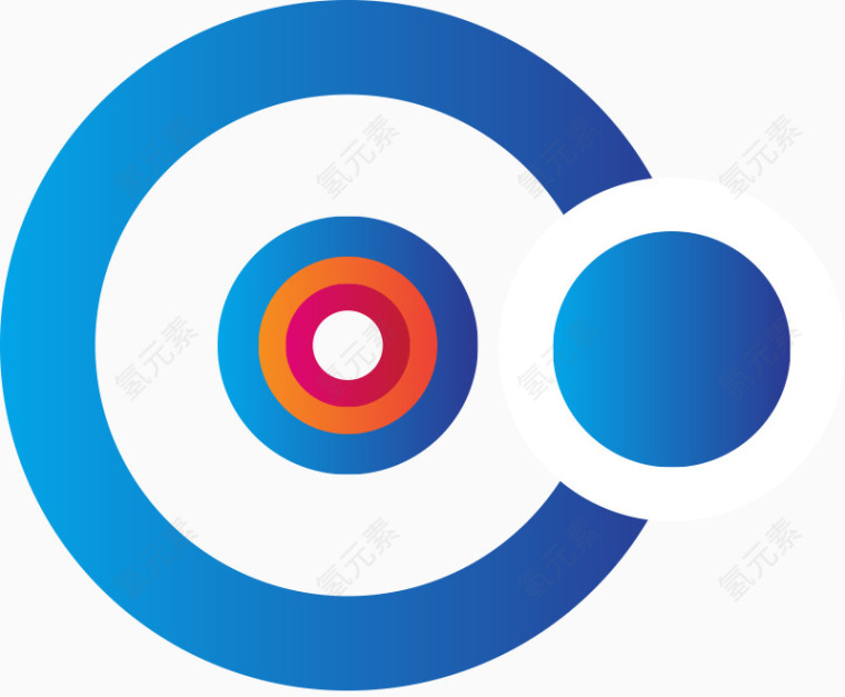 矢量纯色圆形插画