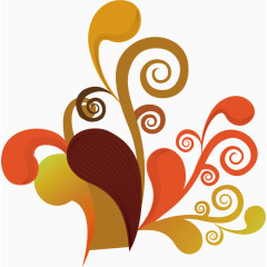 彩色花纹矢量图