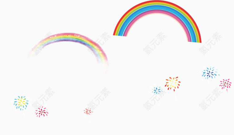 彩虹 烟花