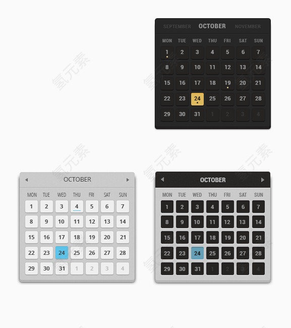 黑白日历