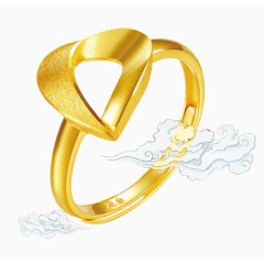 金色心形戒指
