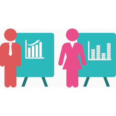 矢量创意设计男女性别统计图