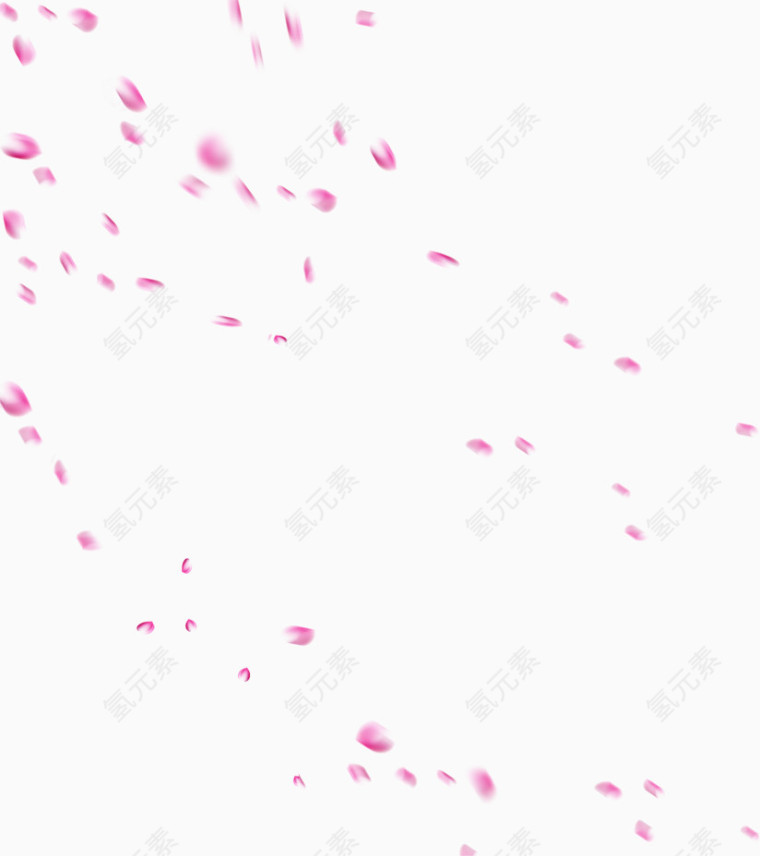 唯美淡粉色花瓣飘落