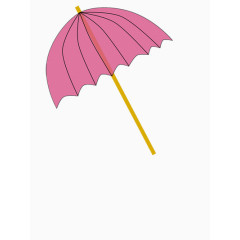 粉红色雨伞矢量图