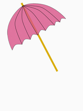 粉红色雨伞矢量图