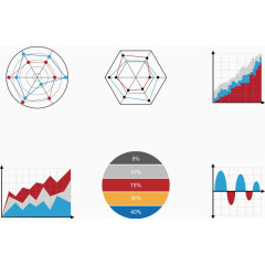 PPT专用走势图矢量素材