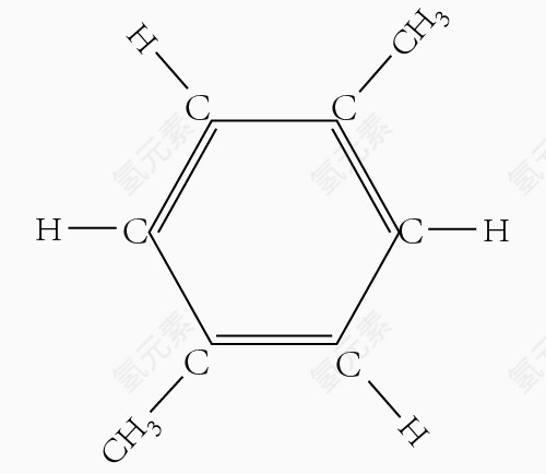 邻二甲苯的分子结构式