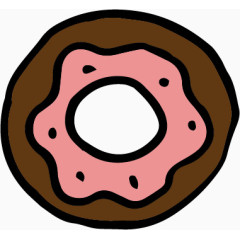 清新饮茶时间甜甜圈插画