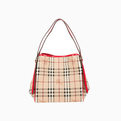 博柏利女士经典格纹手提包