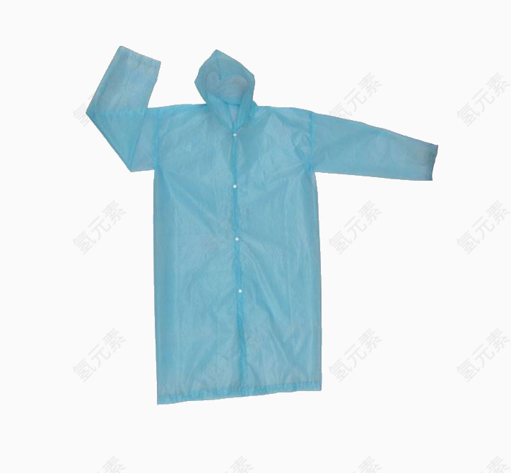 淡蓝色雨衣