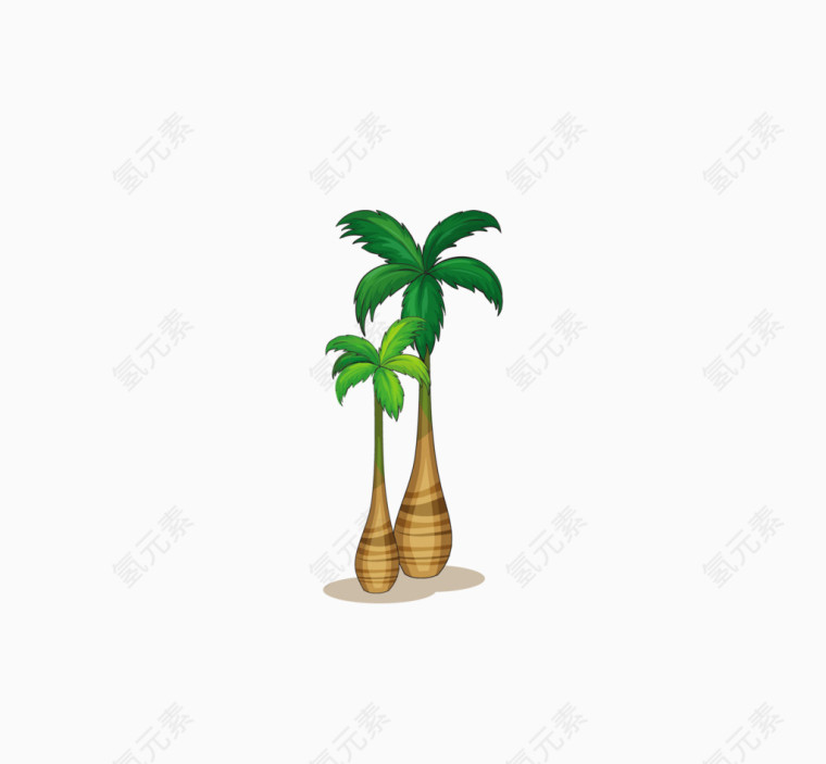 精美海滩椰子树png素材图片