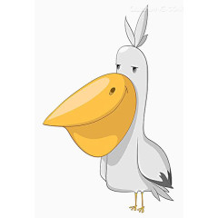 卡通大嘴小鸟素材