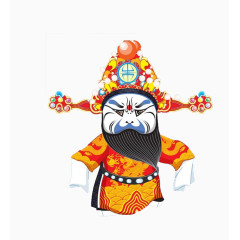 中国风戏曲剪影人物