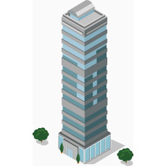 建筑高楼城镇都市地产立体房屋模型矢量