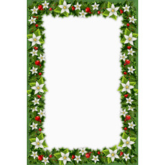 带百合的装饰框