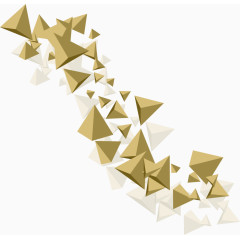 矢量手绘立体三角形装饰