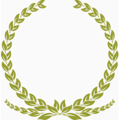 橄榄枝圆形边框素材