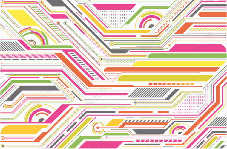缤纷电路科技底图