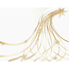 金色动态线条发光元素