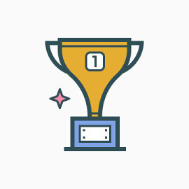 黄色奖杯扁平化