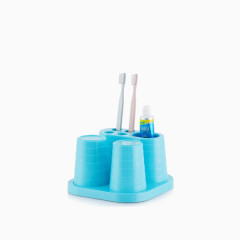 恩方莫兹鹿带杯牙刷架情侣套装蓝色