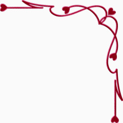 唯美带有爱心线条花纹边框