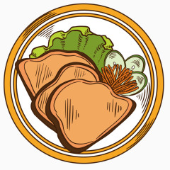 矢量艺术肉类食物