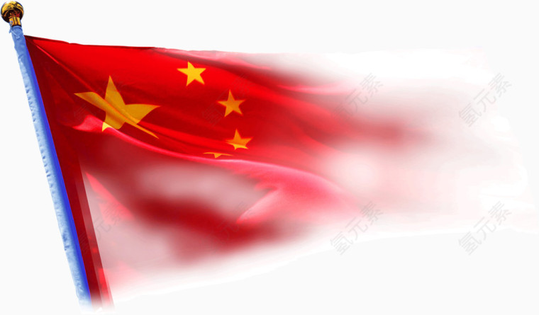 漂浮的五星红旗