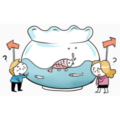 钓鱼选择困难症卡通图