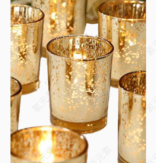 金色亮片玻璃杯