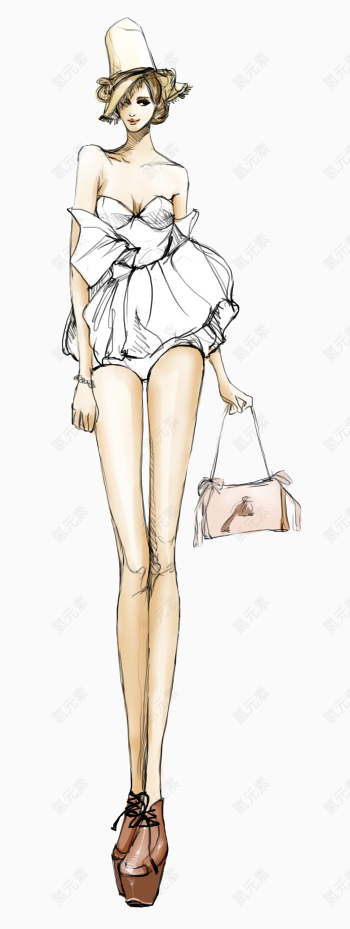 手绘时尚高端女装设计