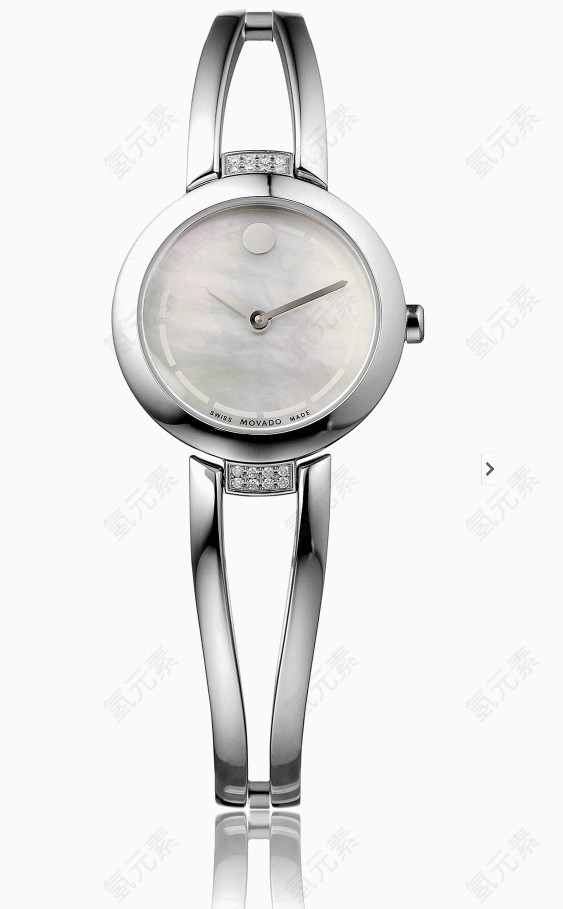 摩凡托博爱梦莎白色精钢手表