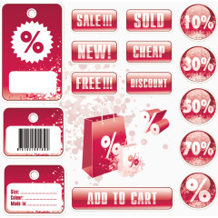促销标签矢量素材