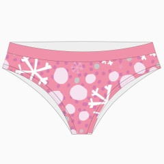 矢量红色雪花图案儿童内裤