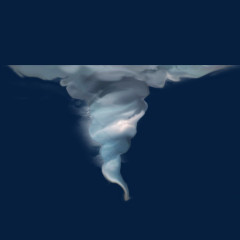 龙卷风带闪电特效