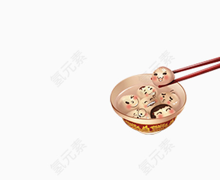 卡通可爱汤圆