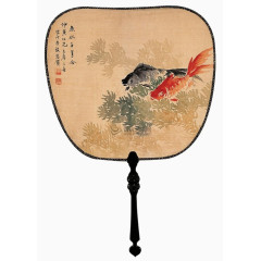 古代彩墨海洋扇子
