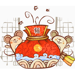 矢量福袋老鼠