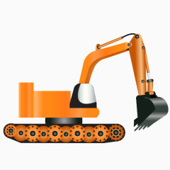卡通挖掘机