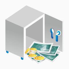 金属保险柜矢量图