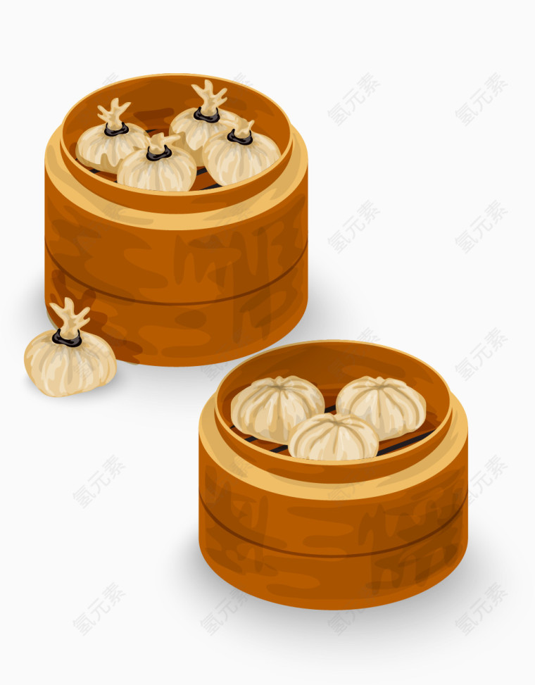 矢量小笼包图片