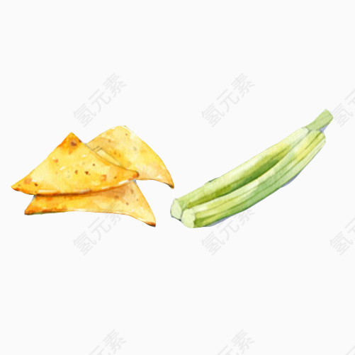 炸面皮手绘画素材图片