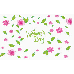 飘扬粉红花朵海报