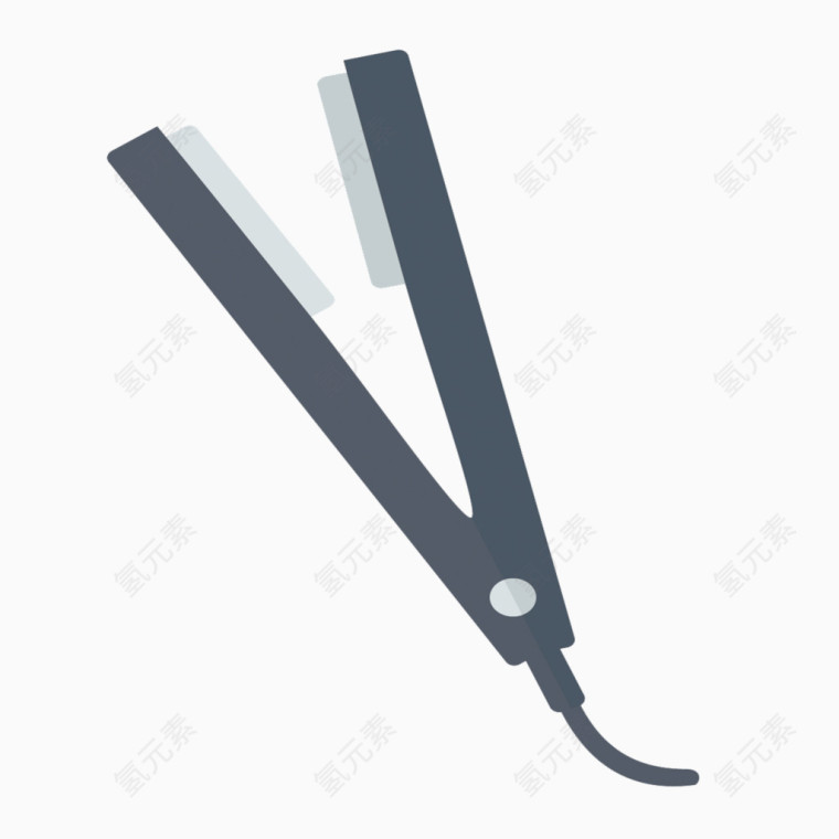 矢量扁平夹板美发素材