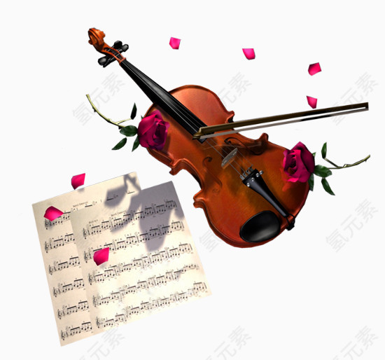 小提琴乐谱素材免抠