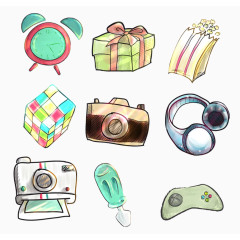 手绘风格可爱PNG图标