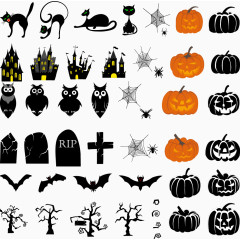 万圣节设计元素