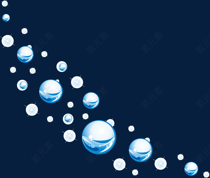 卡通精美水滴水珠